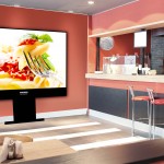 Cet afficheur LED professionnel est utile pour afficher des menus de restaurants ou pour diffuser des informations ou des vidéos dans les halls d'entrées, sièges sociaux et ou autres.