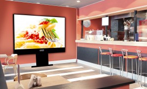 Cet afficheur LED professionnel est utile pour afficher des menus de restaurants ou pour diffuser des informations ou des vidéos dans les halls d'entrées, sièges sociaux et ou autres.