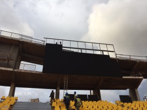 Ecran géant stade de Yaoundé Cameroun