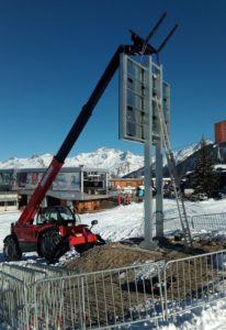 ecran géant exterieur station de ski